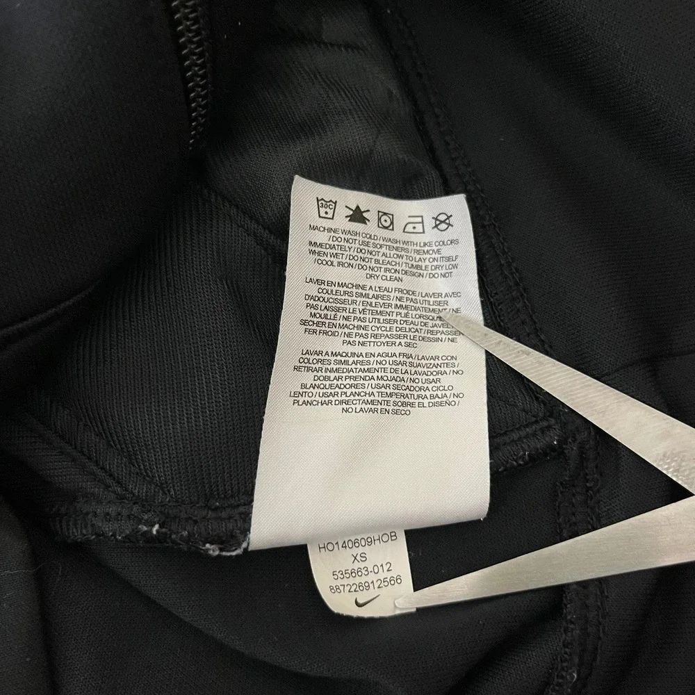 Nike Dri-FIT Track Jacket‎ Womens XS Black White Full Zip Athletic 535663-012